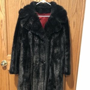 Vintage GORGEOUS Betty Rose Fur Coat EUC! BLACK